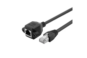 RJ45 Male to Female Extension Cable Cat6 Gigabit Cable with Screw Panel Mount Ethernet LAN Network Connector Accessories