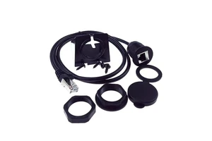 Waterproof RJ45 Male to Female Flush Mount RJ45 Ethernet Extension Cable
