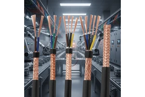 RVVSP Industrial Copper Cable 6.8.12.16.20X2X0.3 (22AWG) Screened Encoder IP65 0.6kV PVC Wire U L for Feedback Cables
