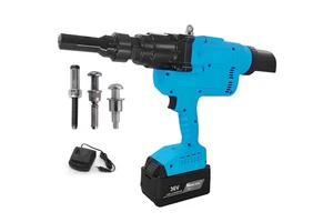 ROCOL Electric Ring Groove Rivet Gun HD50 Industrial Grade External Lock Type 36V Brush Motor Battery Powered 1 Year Warranty