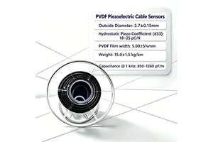 PVDF Piezoelectric Cable Sensors Customized Black Shell Version Biocompatible PVDF Piezo Cable Factory Wholesale