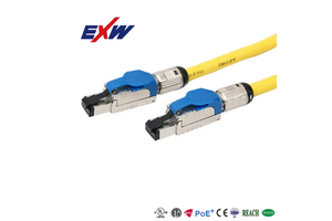 EXWCAT8 40Gbps Ethernet Cable, LSZH Jacket Iundustrail 2000MHz Network Lan Cable SFTP Cat 8 RJ45 Patch Cord For Router