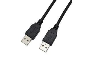 High Speed USB 2.0 Cable 0.2m Black PVC Jacket With Braid Shielding Type A Male To Type A Male Cable
