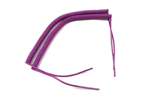 2X26AWG Customized Length Purple Custom Coiled Curly Cables Power Coiled Cables Electrical Spiral Cables