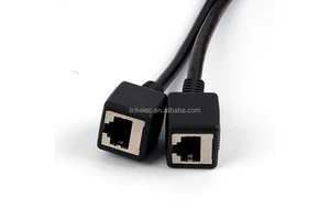 RJ45 Female-to-Female Network Extension Cable UTP FTP CAT5E Bare Copper PVC Ethernet Connectors Bare Copper PVC FTP CAT5