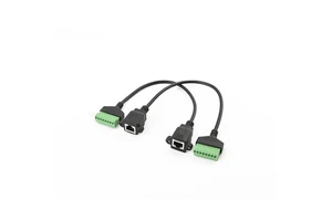 RJ45 Female Socket Copper Weld-Free Extension Cable DIY Engineering Adapter Broadband Computer Network Cable Port Wiring