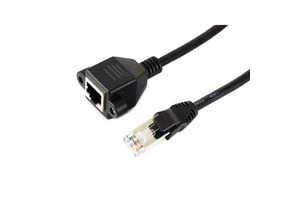 RJ45 Ethernet Extension Cable, Nickel-plated Iron Shell Protection, Effective Interference Shielding, Flexible PVC Jacket