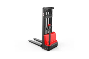 Economical 1.5 Ton Full Electric Pallet Stacker 1500kg Battery Powered Warehouse Forklift