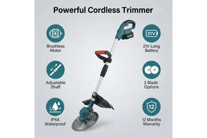 Mulinsen 21V Lithium Battery Cutting Machine Price Cordless Automatic Cut Grass Machine