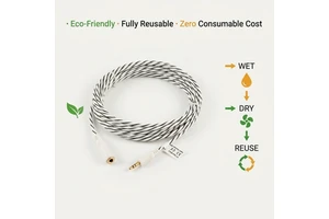 Leakage Detector Sensing Cable 4mm Conductive Rope Water Leak Detection Line 3.5mm Plug Custom Length TCP CE/FCC/RoHS Certified