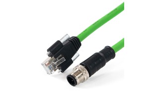 U-KCOM OEM Factory Cat5e M12 4Pin D Code SFTP Industrial Ethernet Cable 24AWG PVC Jacket Drag Chain Communication Cable