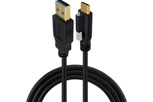 Right Angle Gold Plated USB3.0 9Pin Type C Panel Mount Cable with Lock Screws 5Gbps Industrial Camera Cable