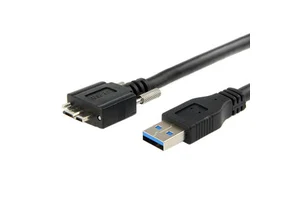 USB Type A Male Machine Vision Connector To Micro-B With Locking Screw Cable