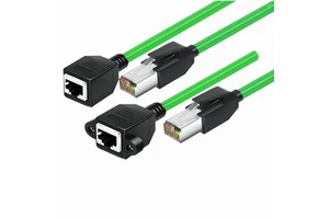 KRONZ Cat8 Cat7 RJ45 Extension Cable High Flexible Industrial Female to Male Screw Locking Waterproof 10Gbps Network Patch Cord