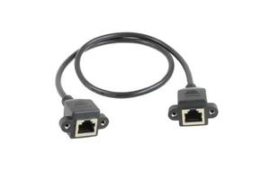 RJ45 Network Cable Network Extension Cable Elbow RJ45 Male to Female with Screw Hole Connection Wire