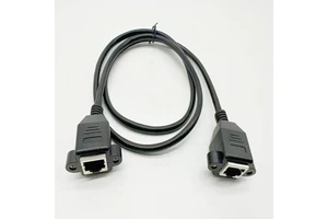 High quality Ethernet cable 0.15m 0.3m 0.5m 1m cat5 female To female rj45 extension cable for Panel installation