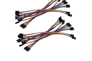 RY Hot Sale 1p ~ 12p Double Head Bus to Bus Color Cable DuPont Line 2.54mm 20cm