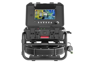 20m Cable 9 Inch Monitor Sewer Pipe Inspection Camera 1080P 23mm Lens Underground Pipe Detector Borescope With Keyboard and DVR