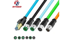 M12 RJ45 Towline Patch Cord High Flexible Cate5eCat6a Profinet Server Camera Profibus Fieldbus Industrial Network Ethernet Cable