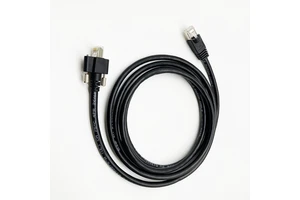 Cat6 RJ45 Ethernet LAN Network Extension Cable Side Left Right Angle Machine Vision GigE Cable With Locking Screw