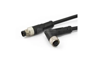 M8 Waterproof Molding Connector Cable 3 4 5 6 8 Male Female Double End Cable Straight / Angled M8 Waterproof Sensor Cable