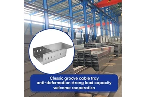 Commercial Building Groove Cable Tray Closed Cable Channel For Office Shopping Mall Hospital School Custom Length