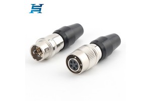 HR10A Kishii Plug Socket 4P/5P/6P Industrial Camera Aviation Connector IP67 Waterproof 2A Male/Female PCB