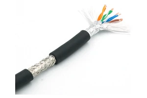 High Flexibility Drag Chain Cable CAT6A Category 6A, PUR 8-core Dual Shielded Industrial Camera Cable