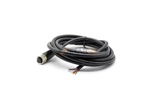M12 8 Pin A-Coded Female Sensor Cable Pigtail Shielded Cordset AWG24 Open End For I/O Signal Distribution