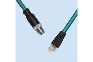 IP67 M12 X-coding 8pin Male to RJ45 Ethernet Cable for Industrial Camera