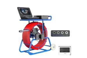 100 Meters Industrial Pipeline Endoscope Inspection System 9MM Cable 10 Inch Mini Sewer Camera Outdoor 512HZ CMOS Waterproof