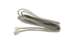 Indoor Extension Cords RJ11 4C Modular Telephone Cable Copper Conductor Ivory PVC Jacket RoHS Compliant 2M Length Flat Custom