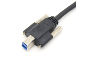 Custom Industrial Camera USB 3.0 Cable with BM to AM Connector Screw Lock PTFE PVC Nylon Insulation Materials