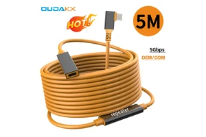 Wholesale 16FT 5M USB C Male to USB C Female Data Cables Right Angle OEM Active Tether Cable for Camera Photoghy Hard Drive PC