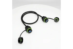 IP68 Waterproof USB 3.0 Panel Mount Connector M20 5Gbps High Speed Industrial Extension Cable for Outdoor Camera & Machinery