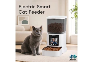 Hot Seller ABS Box Shape Charge Portable Automatic Smart Pet Feeder with Camera Monitoring and APP Control for Cats & Dogs Solid