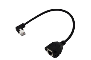 Gigabit 90 Elbow Network Cable Extension Cord RJ45 Broadband Category 6 4-Conductor Pure Copper Male Female Connection Cable