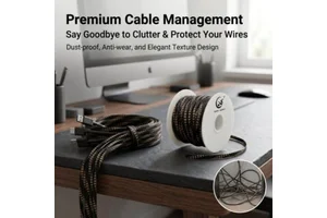 YIVO/OEM 12mm Customizable PET Nylon Anti-Vibration Braided Sleeve, Expandable Mesh Cable Protector, Auto & Household Wiring