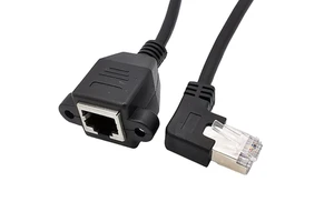 Network Cable Extension Cable with Ear Screw Holes Can Fix Rj45 Category 5e CAT5e Male to Female Network Extension Cable