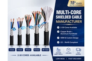 Multicore Shield Cable 2/4/6/8/12/16/20/24/30 Core 10-26AWG PVC/LSZH Jacket For Security Steam Machine Control
