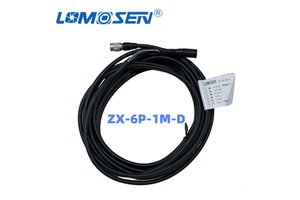 Lomosen ZX-6P-1M-D Industrial Camera Cable 6Pin P7 Options Static I/O DC 30VDC Power Metal Core PVC Coating 5.0mm Diameter