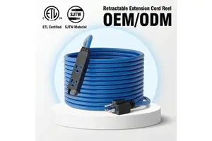 Linsheng Factory Wholesale Custom ETL Listed SJTW Blue 3 Outlet Power Strip Lighted Indicator Extension Cord