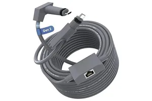 Starlink Gen2 2M Cable with Ethernet Adapter 2 in 1 Ethernet Extension Cable with RJ45 Port Replacement Cable for Starlink V2