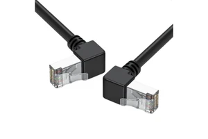 90 Degree Boot St Sm Patch Cord Ethernet Extension Cable Indoor 3m RJ45 Gigabit Network 90 Degree Cat5e Patch Cord Angle Right