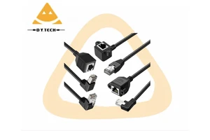 Extension Network LAN Cable Patch Cord Cable Factory Price RJ45 Male to RJ45 Female Black PVC Poly Bag Network Cat 8 Cable