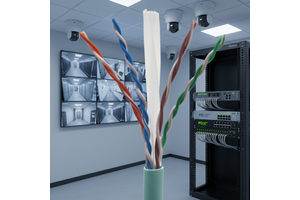 CAT6 UTP Network Cable 500MHz 10Gbps CMR Rated CAT6 Riser 23AWG 24AWG Copper 1000ft Cable For CCTV Camera
