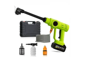 Multi Function Wide Application 6 in 1 Nozzle Portable Power Cordless Pressure Washer for Car Fence Floor Patio Cleaning