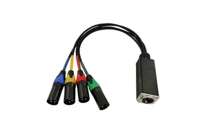 DAJIANG OEM Customized 4 in 1 Professional RJ45 Female 4 XLR Male Audio Adapter DMX Network Data Extension Cable PVC Copper