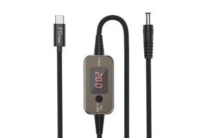 PD Trigger Cable 5-12-20V Adjustable Voltage, Type-C Male to DC, Fast Charging Cable for Optical Modem, Router & Laptop