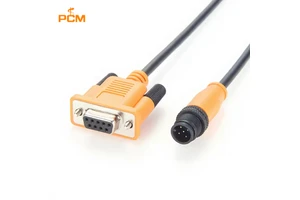 M12 A-Code 5 Pin Male to D-Sub RS232 DB9 Bus Extension Cable for Industrial Automation NMEA 2000 CANopen CANBus Data Logger